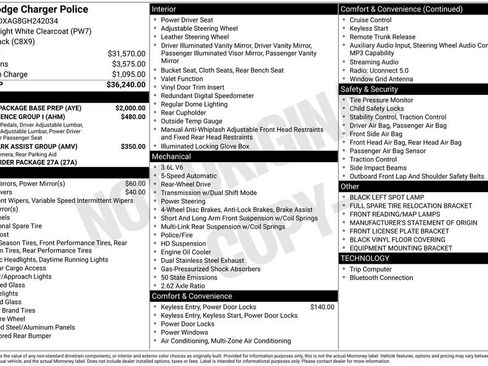 Used 2016 Dodge Charger Police w/ Patrol Package Base Prep RWD image 6