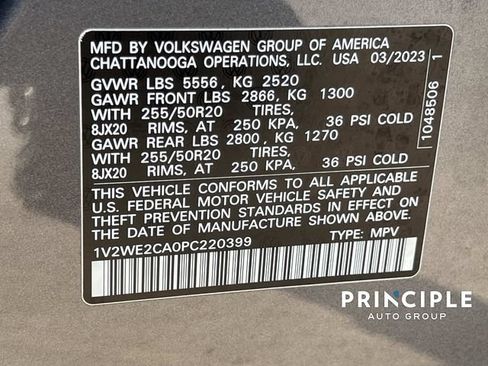 Certified 2023 Volkswagen Atlas Cross Sport SE w/ Black Wheel Package FWD image 36