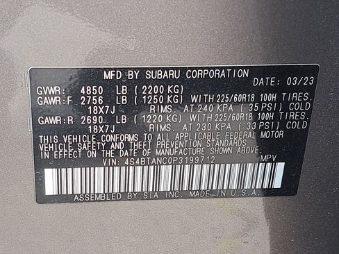 Certified 2023 Subaru Outback Limited AWD/4WD image 12