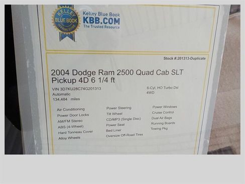 Used 2004 Dodge Ram 2500 Truck SLT w/ Trailer Tow Group image 24