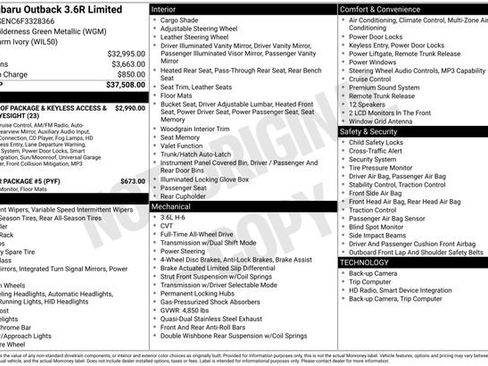 Used 2015 Subaru Outback 3.6R Limited image 2