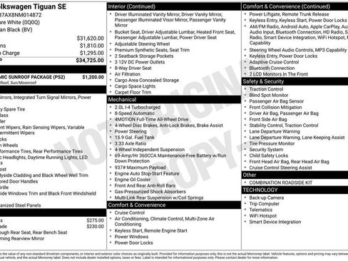 Used 2022 Volkswagen Tiguan SE w/ Panoramic Sunroof Package image 29