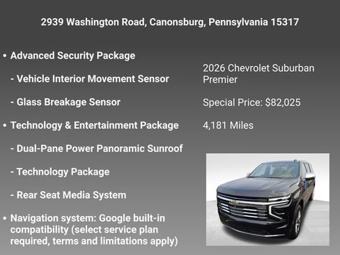 Used 2026 Chevrolet Suburban Premier AWD/4WD image 7