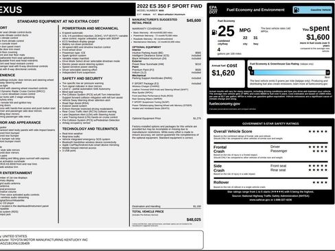 Used 2022 Lexus ES 350 F Sport image 30
