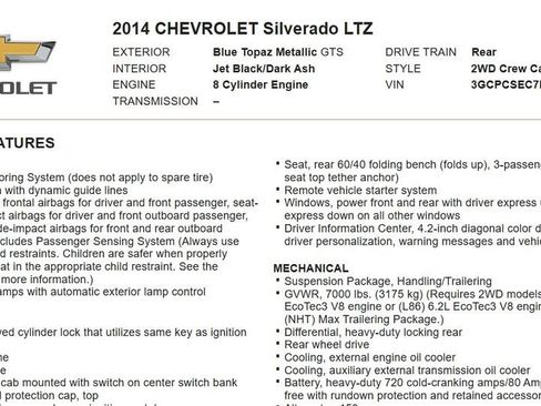 Used 2014 Chevrolet Silverado 1500 LTZ RWD image 27