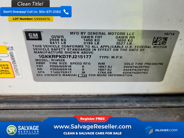 Used 2015 GMC Acadia SLE FWD image 16