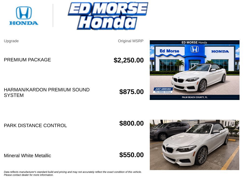 Used 2018 BMW M240i Convertible w/ Premium Package RWD image 8