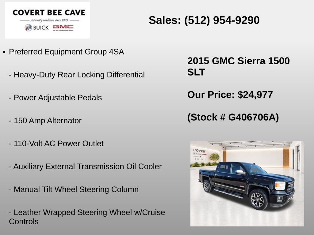 Used 2015 GMC Sierra 1500 SLT AWD/4WD image 17