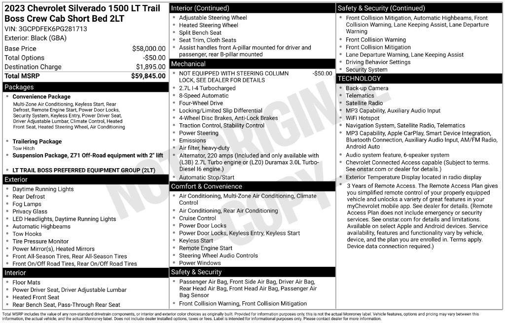 Used 2023 Chevrolet Silverado 1500 LT Trail Boss AWD/4WD image 28