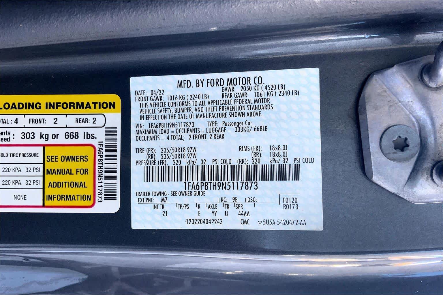 Used 2022 Ford Mustang Coupe w/ Equipment Group 101A RWD image 19