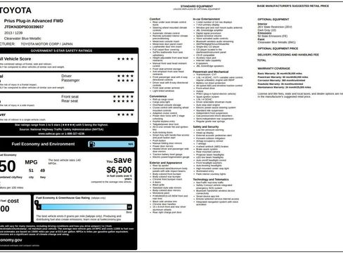 Used 2013 Toyota Prius Prime Plug-In Hybrid image 53