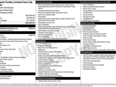 Used 2015 Toyota Tundra Limited w/ Limited Premium Package image 2