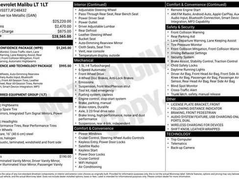 Used 2018 Chevrolet Malibu LT w/ Driver Confidence Package image 4