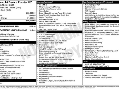 Used 2024 Chevrolet Equinox Premier w/ LPO, Floor Liner Package image 4
