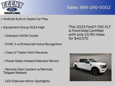 Certified 2023 Ford F150 XLT w/ Equipment Group 302A High image 9