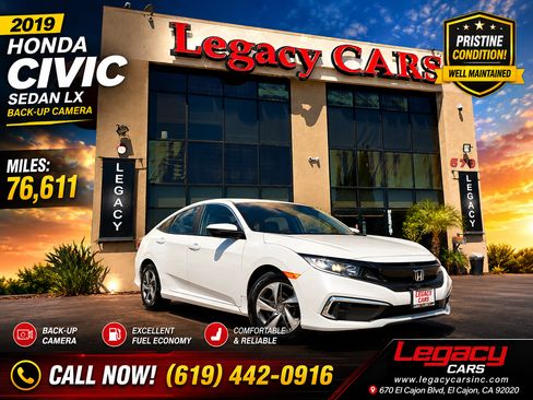 Used 2019 Honda Civic LX image 2