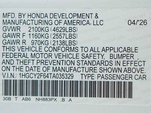 Certified 2026 Honda Accord EX-L image 30