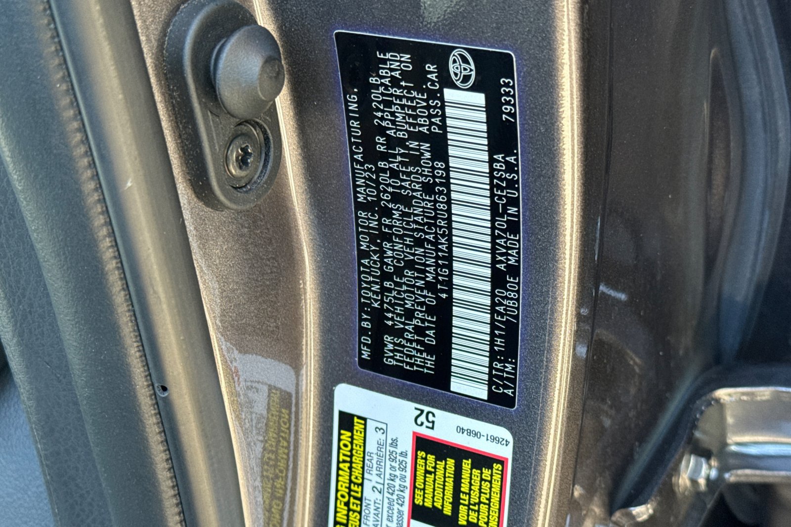 Certified 2024 Toyota Camry SE FWD image 33
