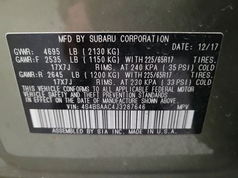 Used 2018 Subaru Outback 2.5i AWD/4WD image 33