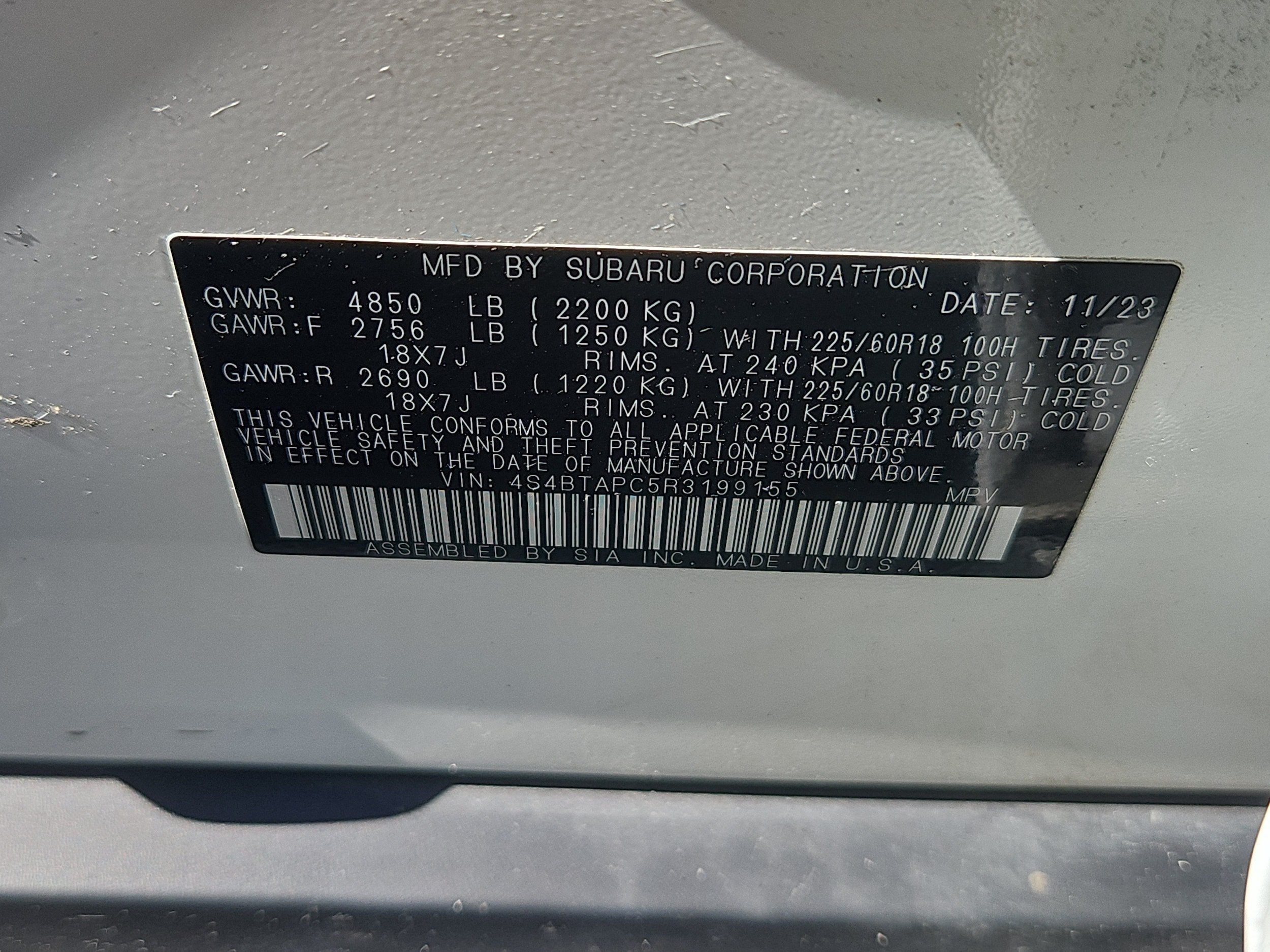 Certified 2024 Subaru Outback Touring AWD/4WD image 7