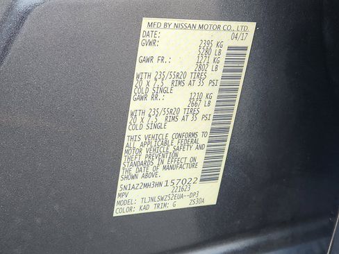 Used 2017 Nissan Murano Platinum w/ Platinum Technology Package image 26