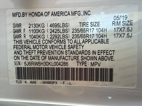 Certified 2019 Honda CR-V LX image 23