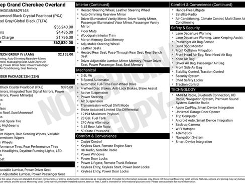 Used 2022 Jeep Grand Cherokee Overland w/ Luxury Tech Group IV image 19