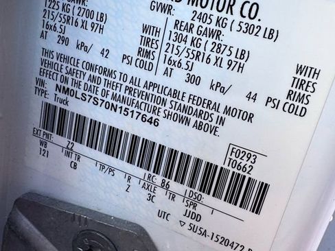 Used 2022 Ford Transit Connect XL w/ CNG/LPG Engine Prep Package image 47