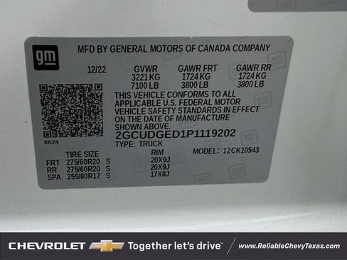 Used 2023 Chevrolet Silverado 1500 LTZ w/ Technology Package AWD/4WD image 10