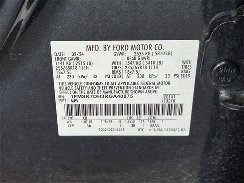 Used 2024 Ford Explorer XLT w/ Equipment Group 202A RWD image 15