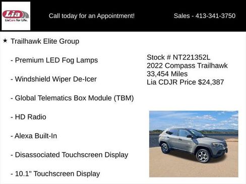 Certified 2022 Jeep Compass Trailhawk w/ Trailhawk Elite Group AWD/4WD image 16