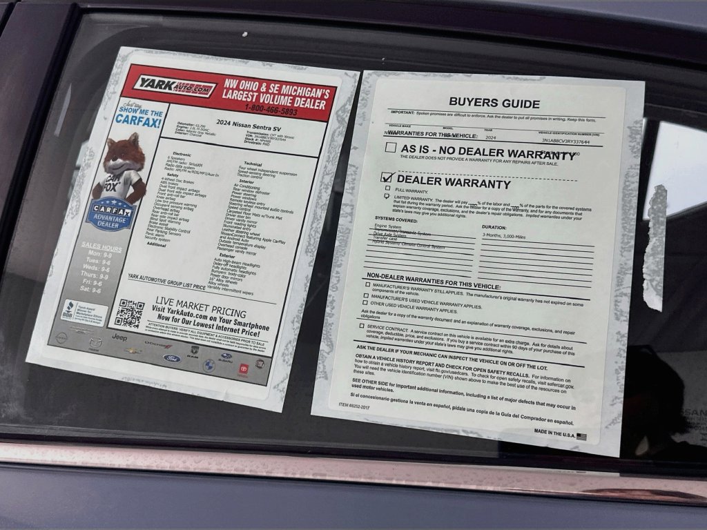 Used 2024 Nissan Sentra SV FWD image 13