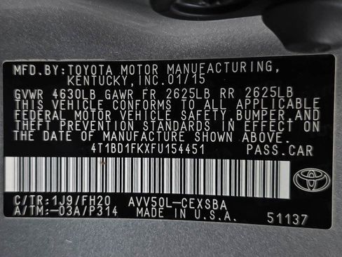 Used 2015 Toyota Camry SE w/ Moonroof Package FWD image 39