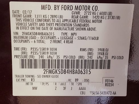 Used 2017 Ford Flex Limited w/ Equipment Group 301A FWD image 33