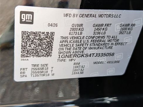 New 2026 Chevrolet Traverse LT w/ LPO, Floor Liner Package FWD image 10