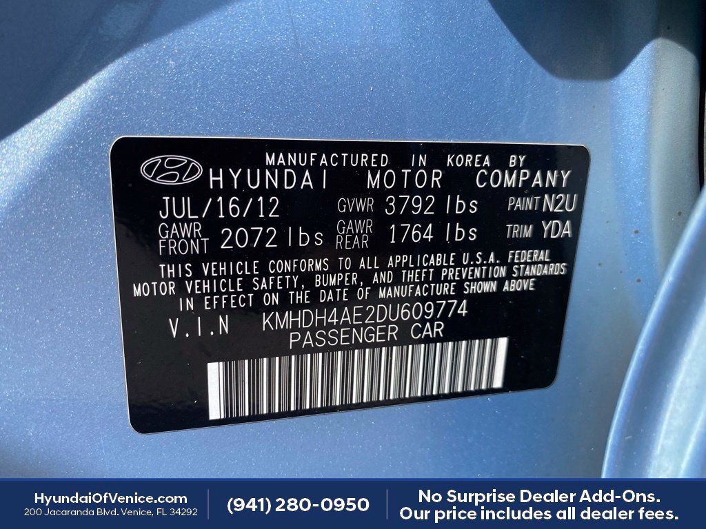 Used 2013 Hyundai Elantra GLS w/ Preferred Pkg FWD image 21
