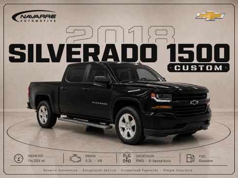 Used 2018 Chevrolet Silverado 1500 Custom w/ Custom Convenience Package RWD image 1