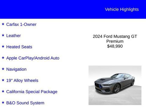 Used 2024 Ford Mustang GT Premium RWD image 2