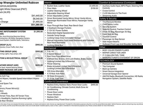 Used 2018 Jeep Wrangler Unlimited Rubicon image 2