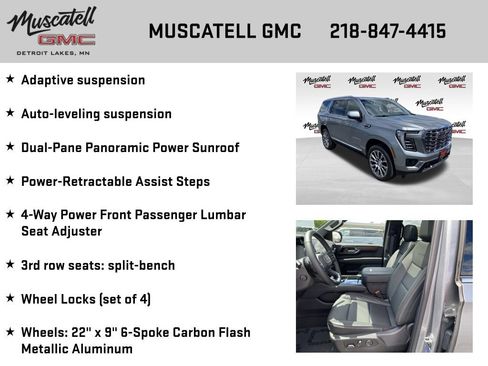 Used 2026 GMC Yukon Denali w/ Sun & Power Step Package AWD/4WD image 18