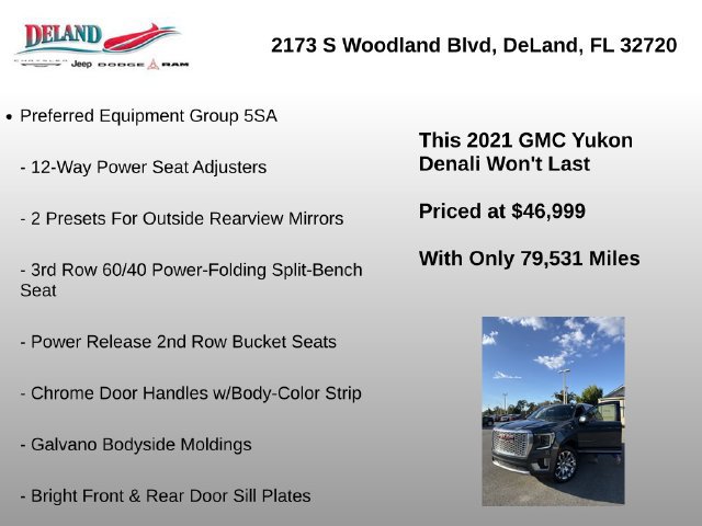 Used 2021 GMC Yukon Denali AWD/4WD image 2