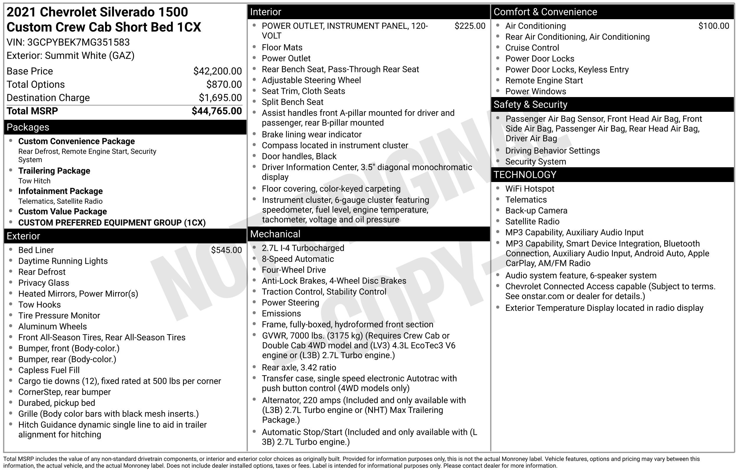 Used 2021 Chevrolet Silverado 1500 Custom AWD/4WD image 8