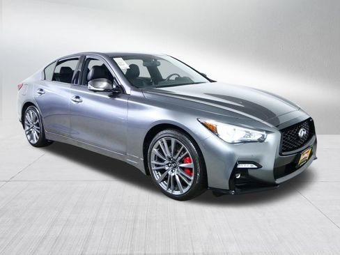 Used 2023 INFINITI Q50 Red Sport 400 w/ Carbon Fiber Package image 1