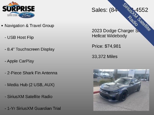 Used 2023 Dodge Charger SRT Hellcat w/ Navigation & Travel Group RWD image 14