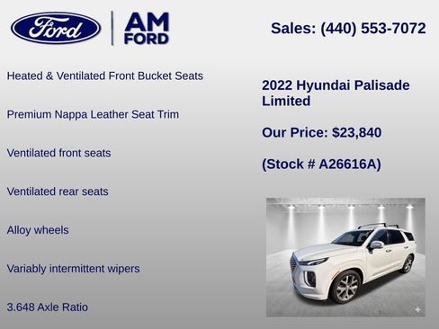 Used 2022 Hyundai Palisade Limited AWD/4WD image 24