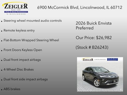 New 2026 Buick Envista Preferred w/ Convenience I Package FWD image 18