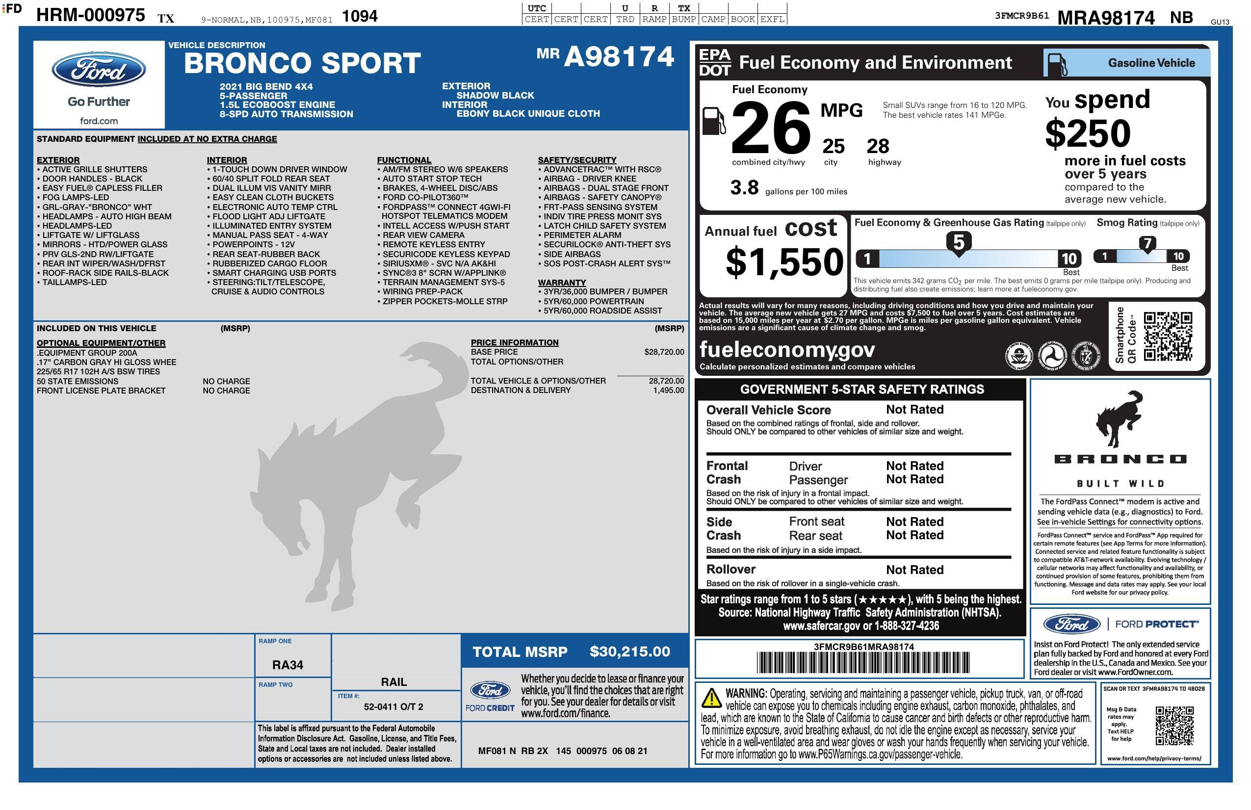 Used 2021 Ford Bronco Sport Big Bend AWD/4WD image 3
