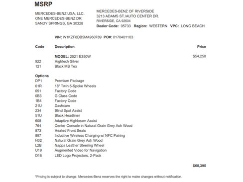 Certified 2021 Mercedes-Benz E 350 E 350 image 26