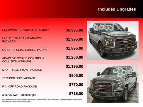 Used 2016 Ford F150 Lariat w/ Equipment Group 502A Luxury image 6