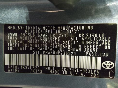 Used 2021 Toyota Corolla LE FWD image 33
